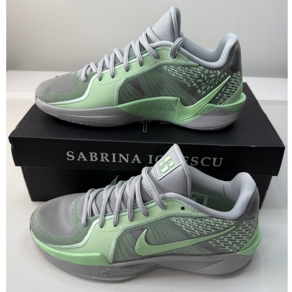 Nike Sabrina 2 WNBA Light Smoke Grey/Vapor Green FQ2174 Womens 7.5 Mens 6 NEW